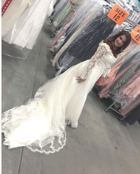 Erica Francis Trying Her Wedding Dress